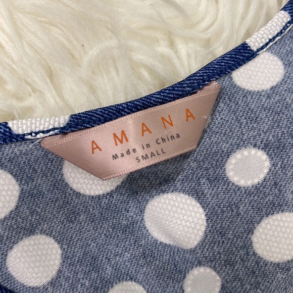 AMANA Blue polkadot dress - Picture 5 of 5